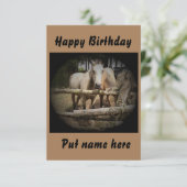 Horloge 1 Carte Anniversaire (Debout devant)