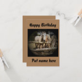 Horloge 1 Carte Anniversaire (Devant/Arrière en situation)