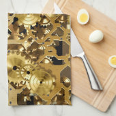 Horloge 1 Serviette de cuisine (Quart Plié)