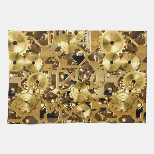 Horloge 1 Serviette de cuisine (Horizontal)