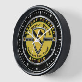 Horloge 1re Division de cavalerie Vétéran à la retraite (Angle)