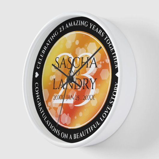 Horloge 23e anniversaire de Mariage de Topaz impérial (Angle)