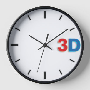 Horloge 3D O'Clock 2-RdBl.