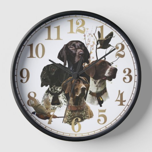 Horloge 4 Couleurs de pointeur germanophones (Recto)