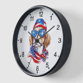 Horloge 4th Of July Dog Sublimation-66361 (Angle)