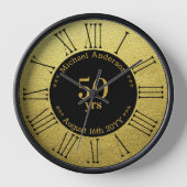 Horloge 50 ans de retraite ou d'anniversaire Tour personna (Recto)