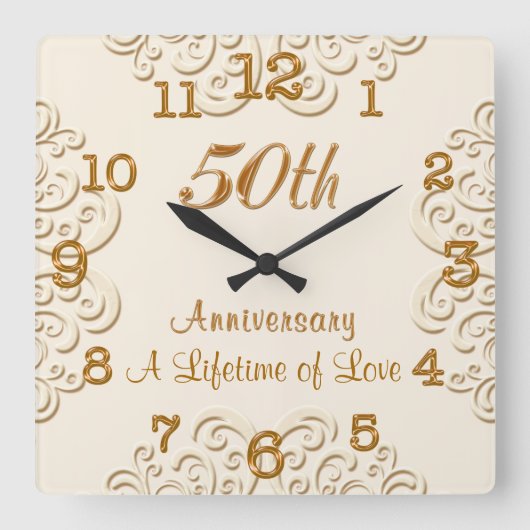Horloge 50e anniversaire de Mariage personnalisabl (Recto)