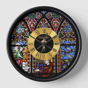 Horloge 50e anniversaire d'ordination Verre doré L