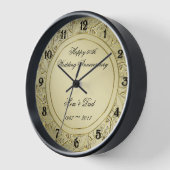 Horloge 50e anniversaire du Mariage de l'or (Angle)