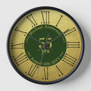 Horloge 55 ans de retraite ou anniversaire Tour personnali
