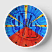 Horloge 974 Ile de la Réunion - Drapeau réunionnais (Recto)