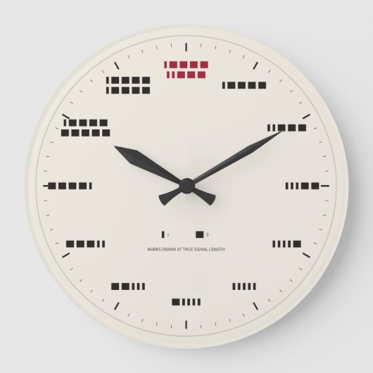 Horloge à code Morse - Heures à la longueur de sig (Recto)
