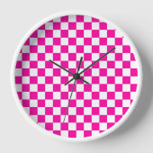 Horloge à damiers rose et blanc (Recto)