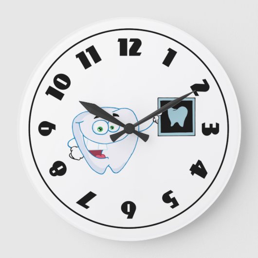 Horloge à dent blanche heureuse (Recto)