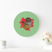 Horloge à la joue verte ananas. (Maison)