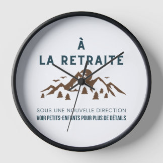 Horloge A la retraite vers une nouvelle direction, papa