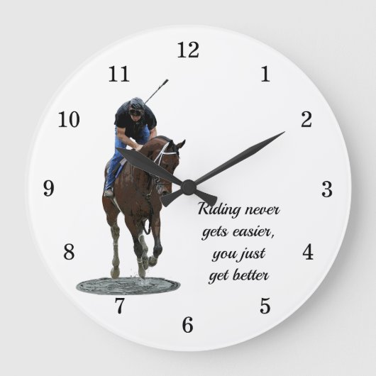 Horloge À Mur À Cheval Et À Rider À Brousses (Recto)