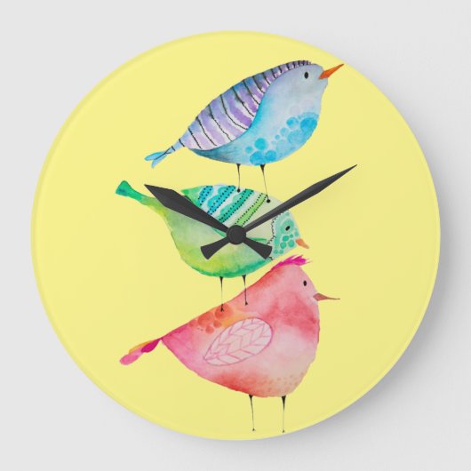 Horloge à mur d'oiseaux (Recto)