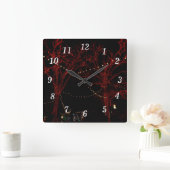 Horloge À Mur Rouge À Paire (Maison)