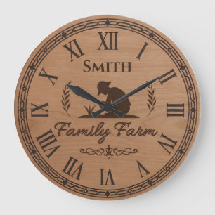 Horloge à nom de famille personnalisé – Scène de p