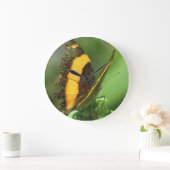 Horloge à papillon tropical jaune et noir (Maison)