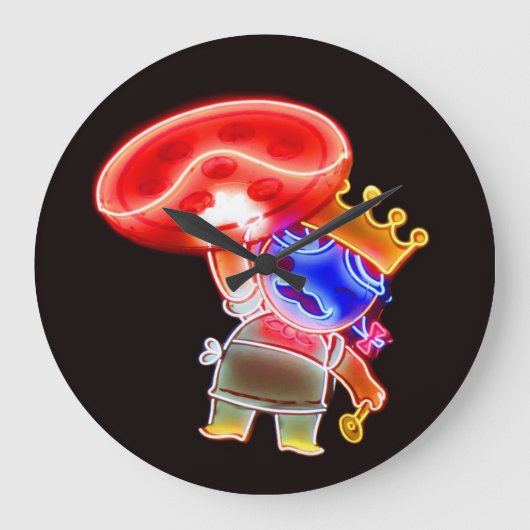 Horloge À Pizza Neon (Recto)