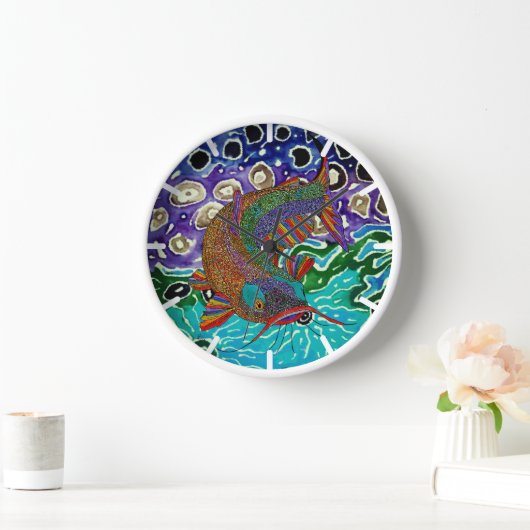 Horloge à poisson coloré (Maison)