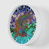 Horloge à poisson coloré (Angle)