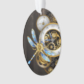 Horloge à vapeur avec libellule mécanique (devant)