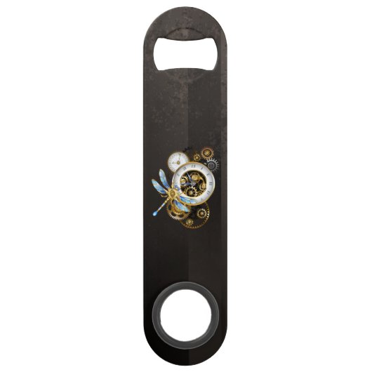 Horloge à vapeur avec libellule mécanique (Devant)