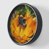 Horloge - Abeille sur Orange Flower (Angle)