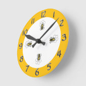 Horloge - Abeilles jaunes et noires (Angle)