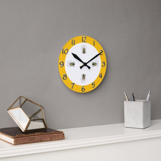 Horloge - Abeilles jaunes et noires (Bureau)