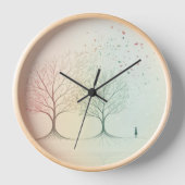 Horloge Abstract Tree of Life Wall Clock – Minimal (Recto)