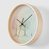 Horloge Abstract Tree of Life Wall Clock – Minimal (Angle)