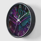 Horloge Abstrait géométrique coloré (Angle)