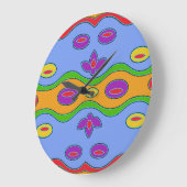 Horloge Abstraite colorée brillante (Angle)