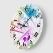 Horloge Abstraite de la paroi de l'aquarelle (Angle)