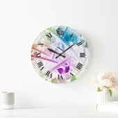 Horloge Abstraite de la paroi de l'aquarelle (Maison)