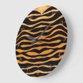 Horloge Abstraite du mur d'impression de tigre (Angle)