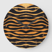 Horloge Abstraite du mur d'impression de tigre (Recto)
