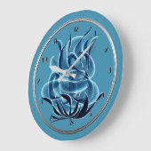 Horloge Abstraite du Rose bleu (Angle)