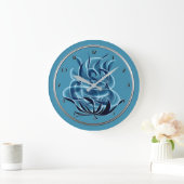 Horloge Abstraite du Rose bleu (Maison)