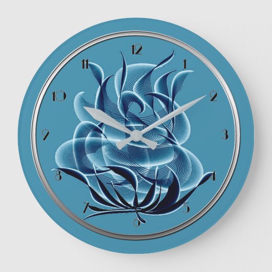 Horloge Abstraite du Rose bleu (Recto)