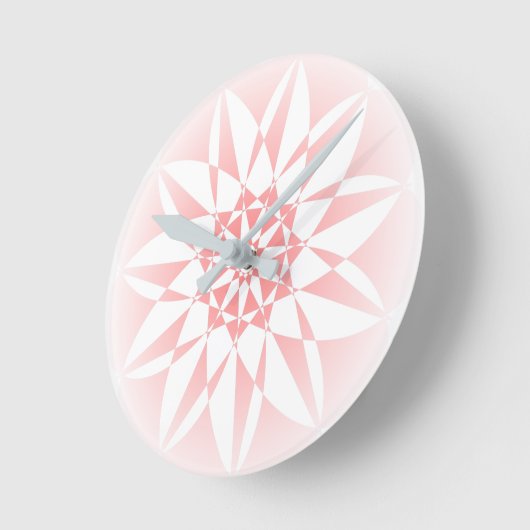 Horloge Abstraite en acrylique rose (Angle)