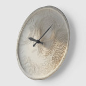 Horloge Abstraite en bois blanc (Angle)