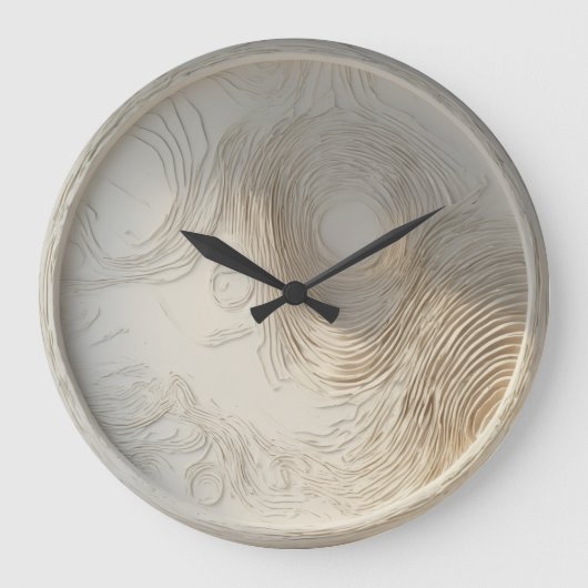 Horloge Abstraite en bois blanc (Recto)