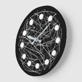 Horloge Abstraite moderne en noir et blanc (Angle)