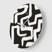Horloge abstraite noir et blanc (Angle)