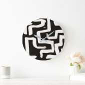 Horloge abstraite noir et blanc (Maison)